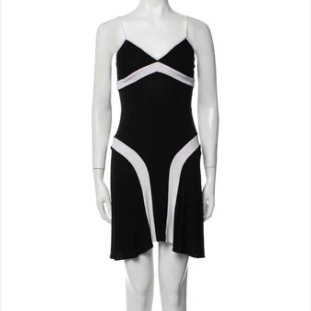 Color block pattern dress